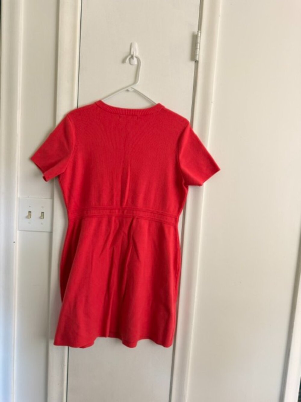 MEROKEETY Coral Shift Dress – Size XL – Gold Button Detail – Work & Career Wear - Picture 4 of 7